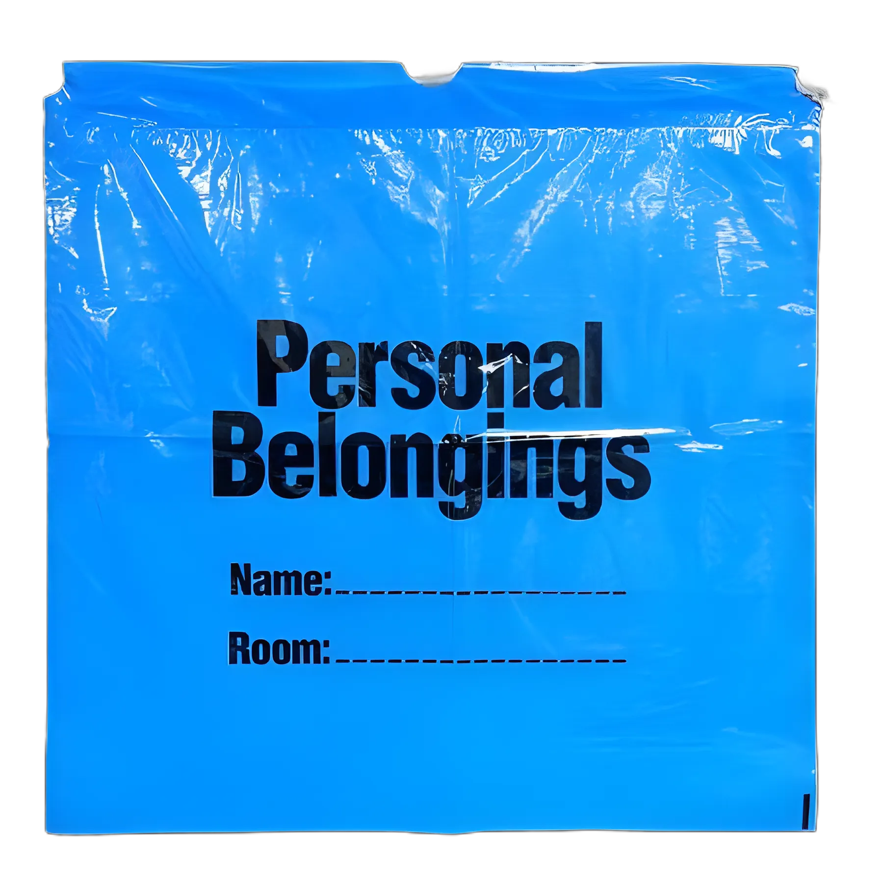 Medegen Patient Belongings Bag 20x20 Inch with Drawstring Closure, Blue, Latex-Free