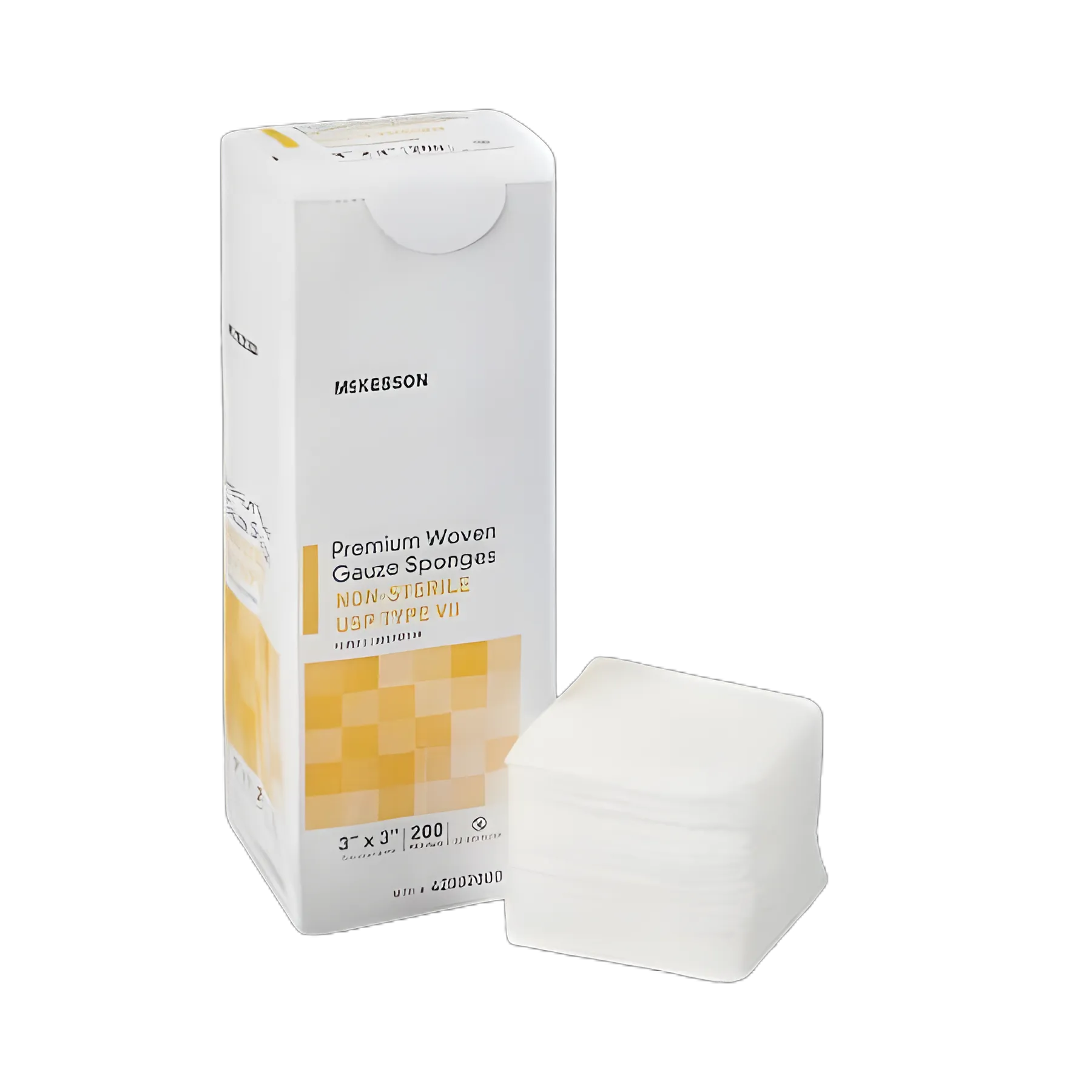 McKesson Non-Sterile Cotton Gauze Sponge 3x3 Inch 12-Ply - Pack of 200