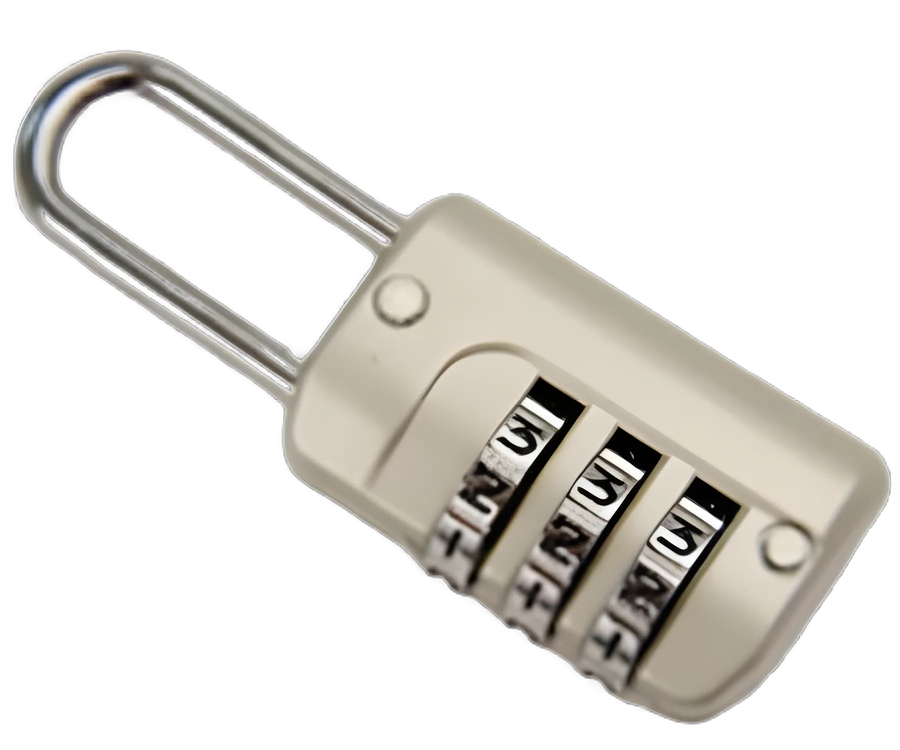 Mini Combination Lock with Bright Nickel Steel Shackle for Medical Bags