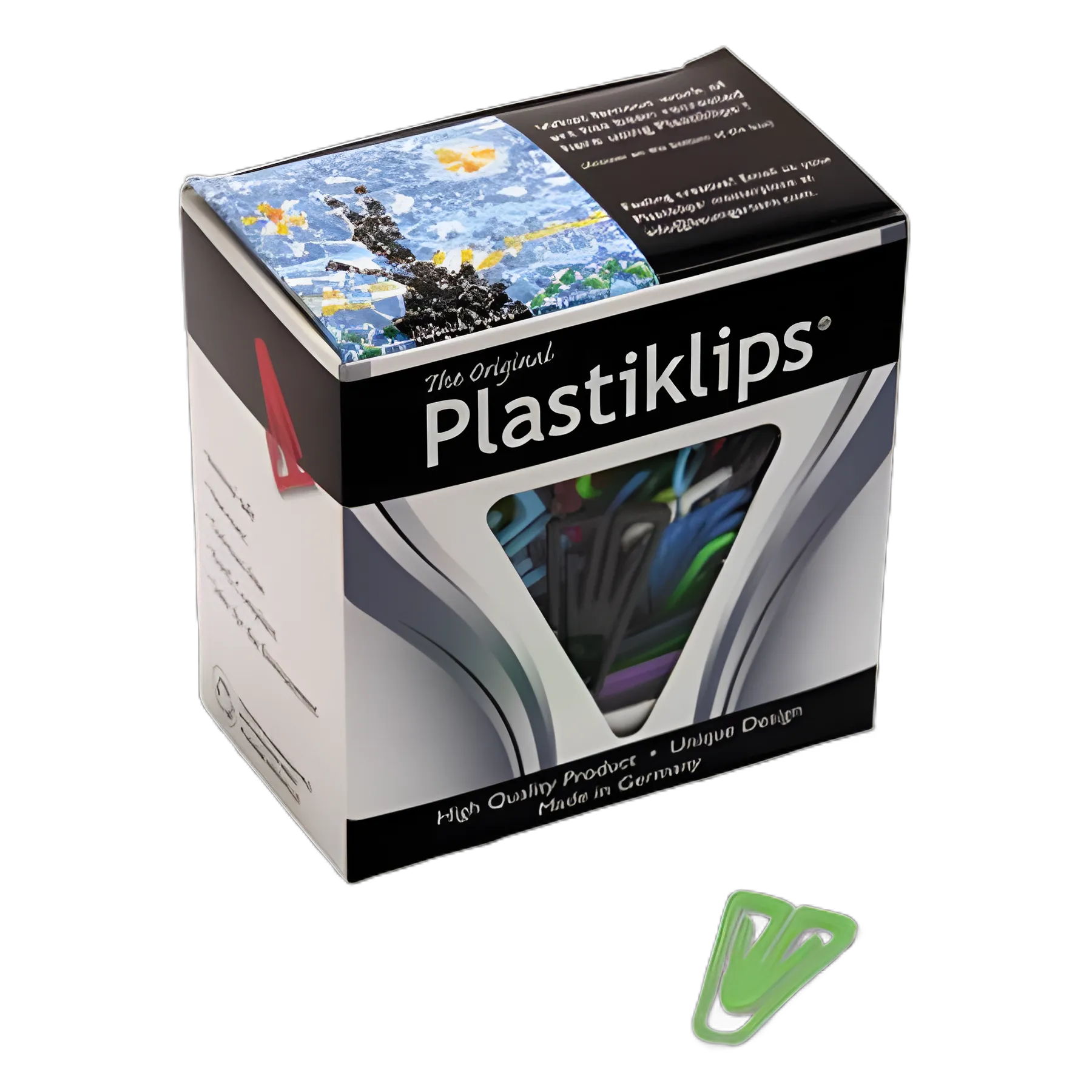 Plastiklips Paper Clips, Large, Smooth, Assorted Colors, 200/Box