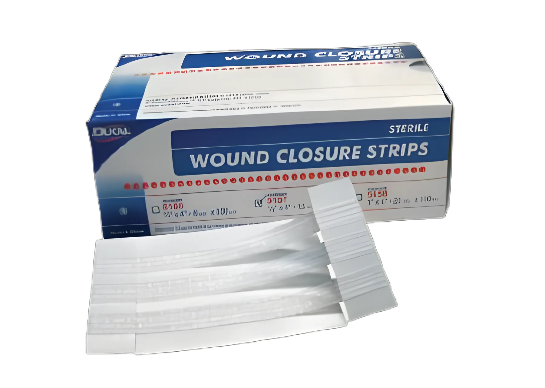Skin Closure Strip 1 X 4 Inch Nonwoven Material Reinforced Strip White