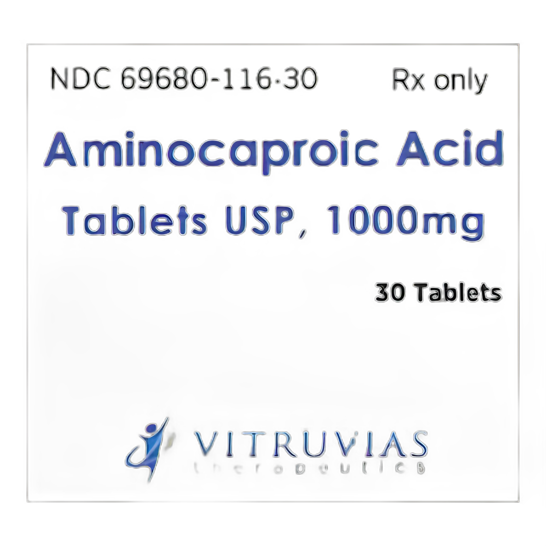 Aminocaproic Acid 1,000 mg Tablets for Hemorrhage Control - 30 Count Bottle