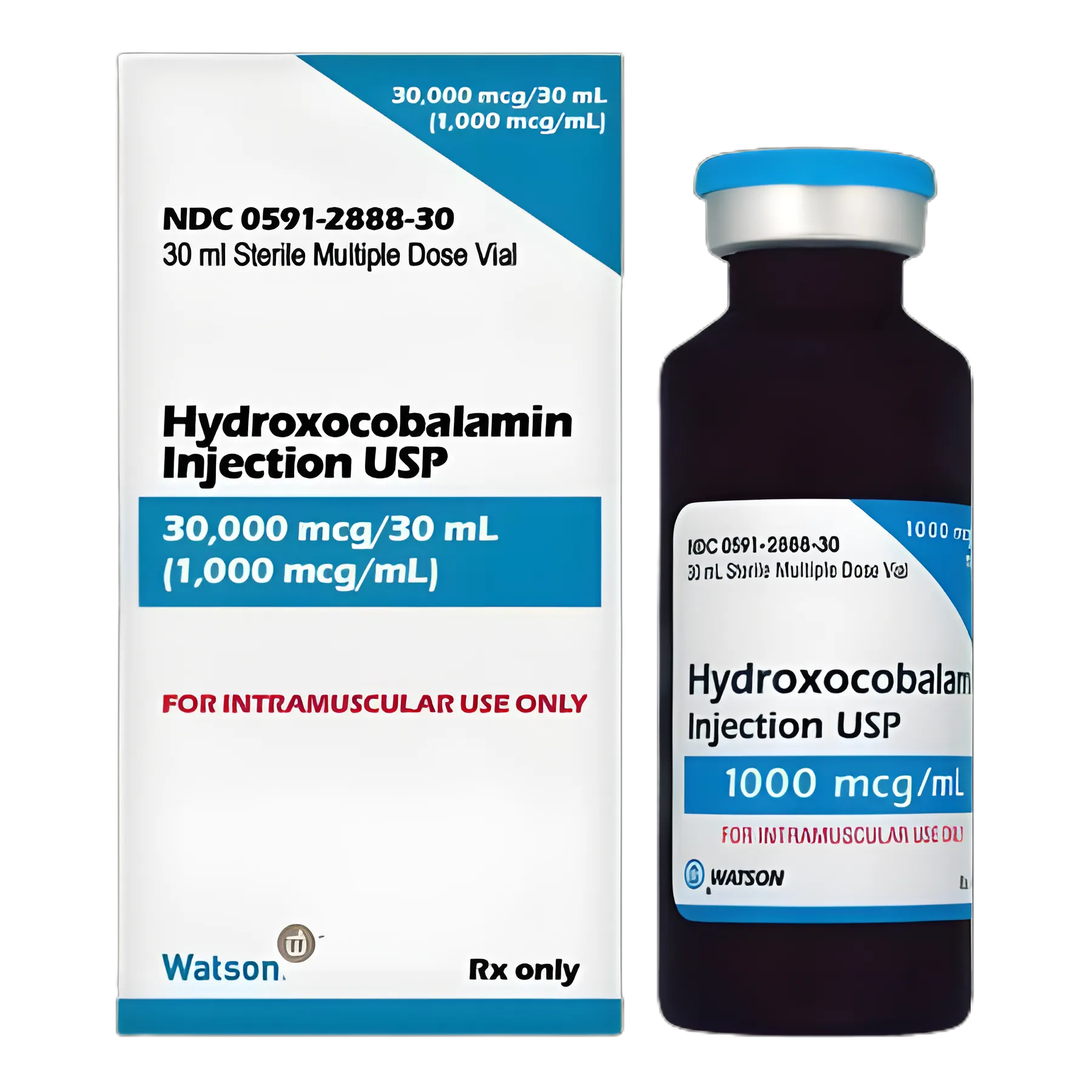 Vitamin B-12 Hydroxocobalamin 1,000 mcg / mL Injection Multiple-Dose Vial 30 mL