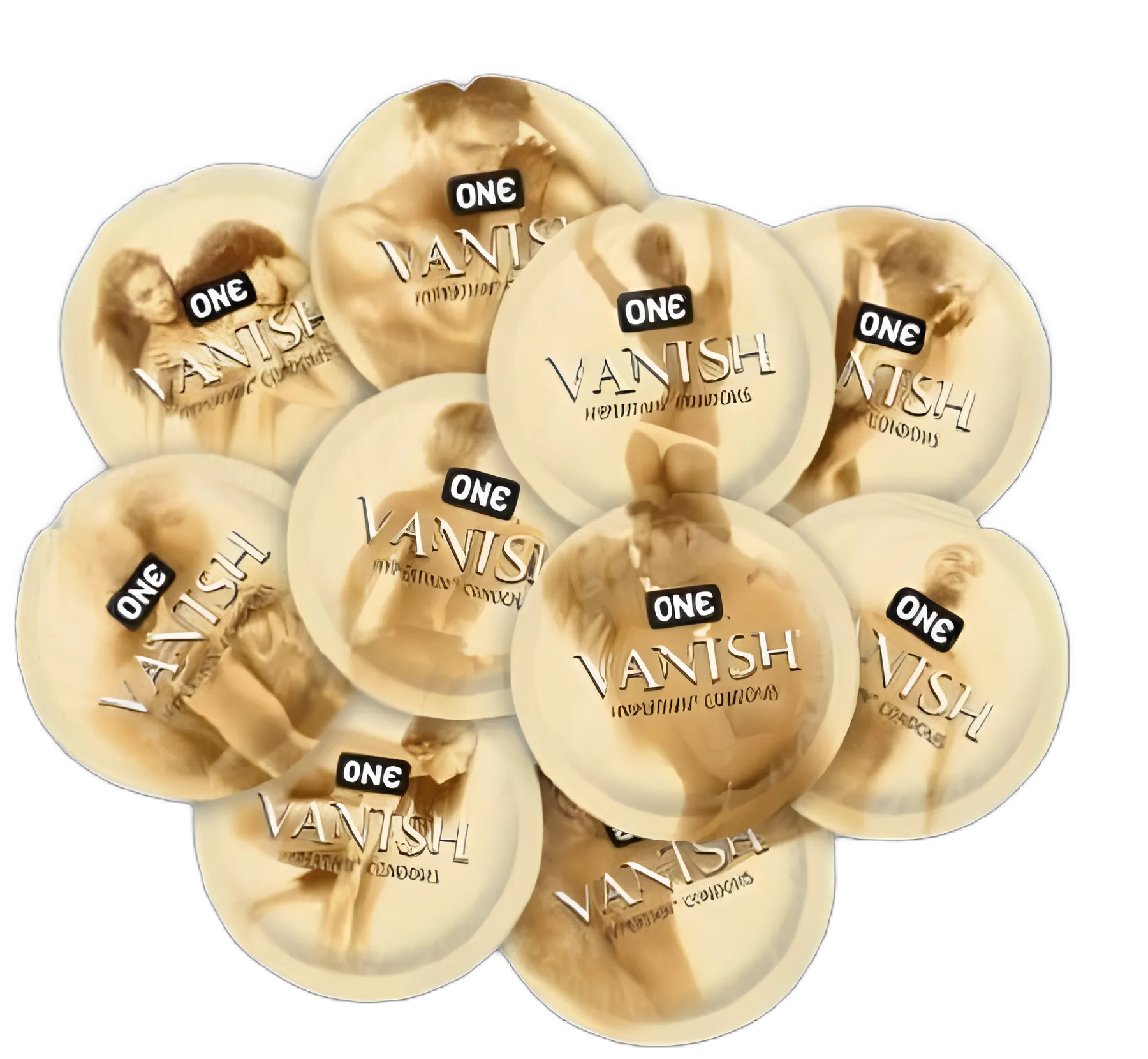 VANISH® Hyperthin® Lubricated Condoms - One Size Fits Most, 1,000 Case