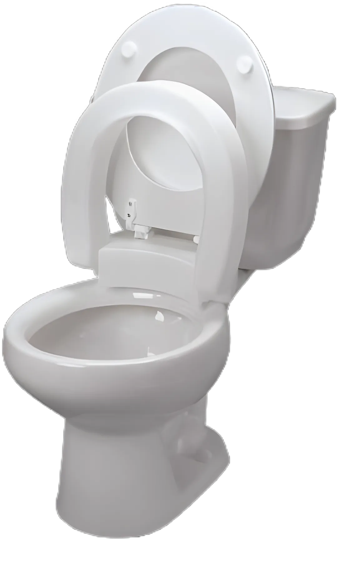 Raised Toilet Seat 3-3/4 Inch Height with 350 lbs. Capacity - White