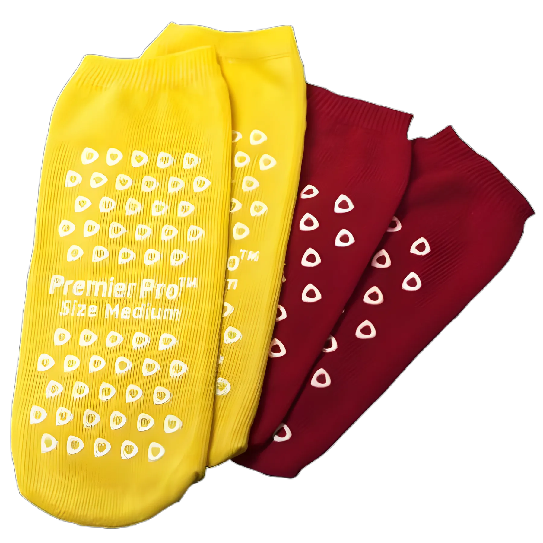 PremierPro™ Fall Management Slipper Socks X-Large Yellow - Skid-Resistant