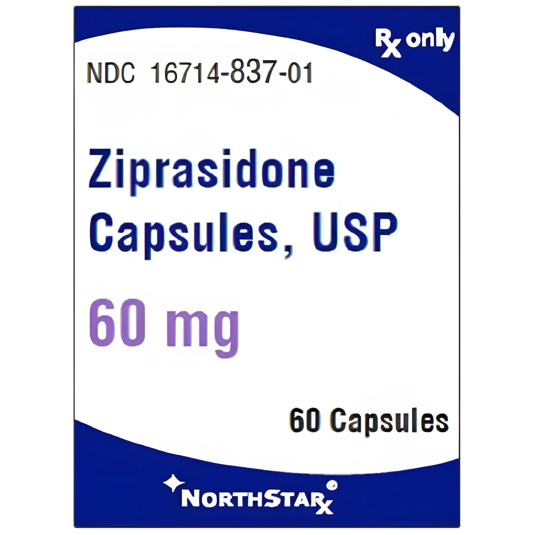 Ziprasidone HCl 60 mg Capsule by NorthStar Rx - Antipsychotic Treatment