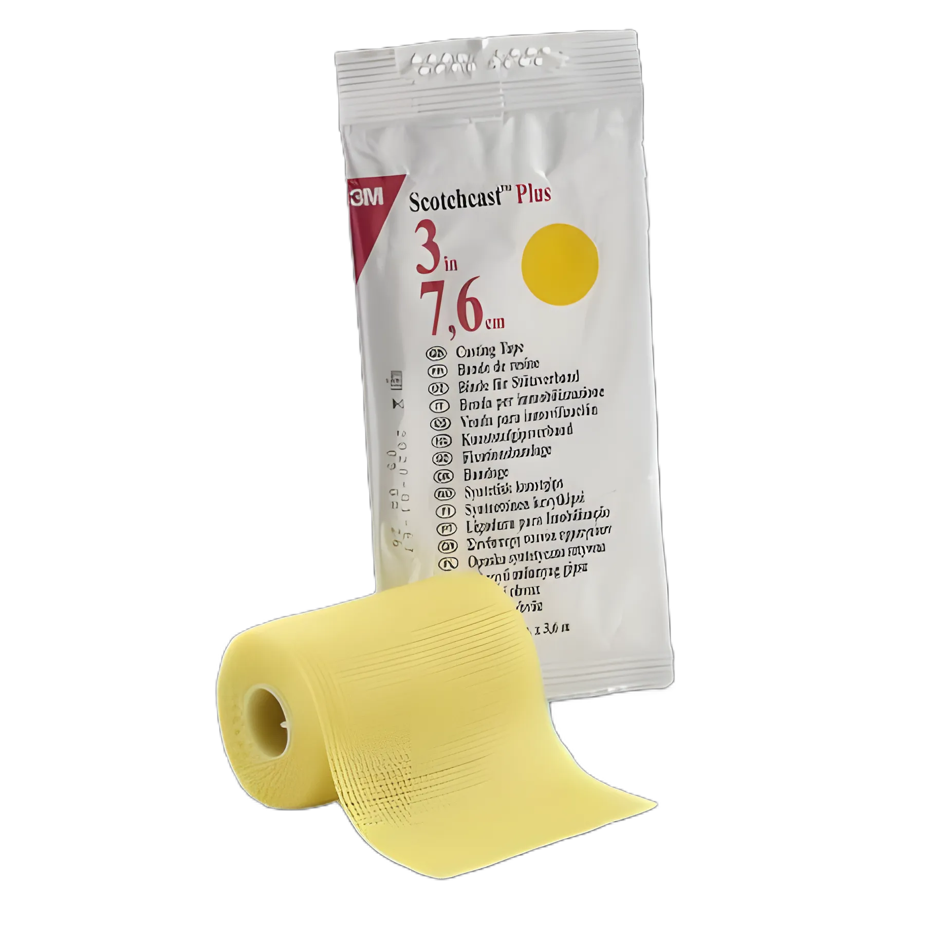 Cast Tape 3M™ Scotchcast™ Plus 3 Inch X 12 Foot Fiberglass / Resin Yellow