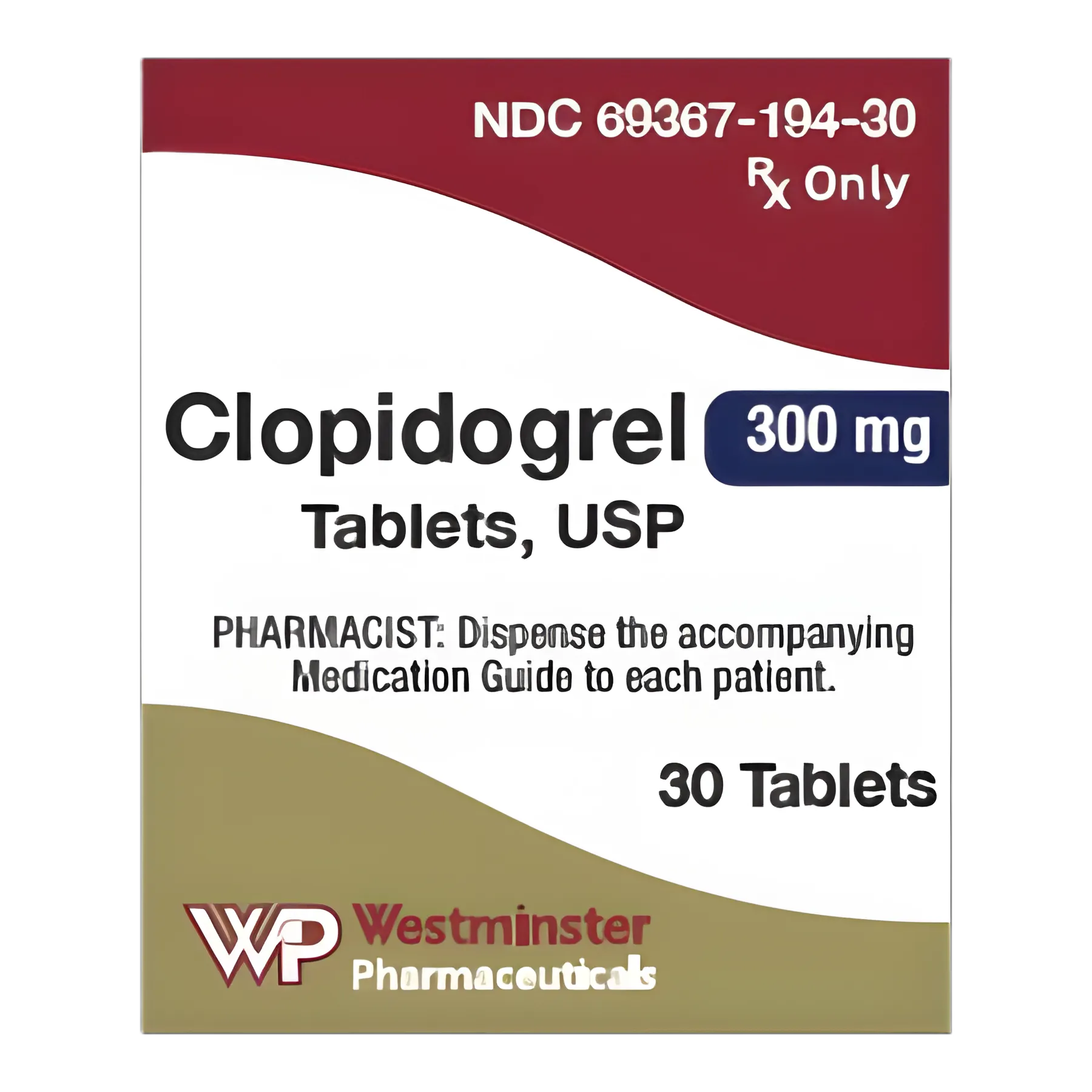 Clopidogrel Bisulfate 300 mg Tablets - Antiplatelet Therapy