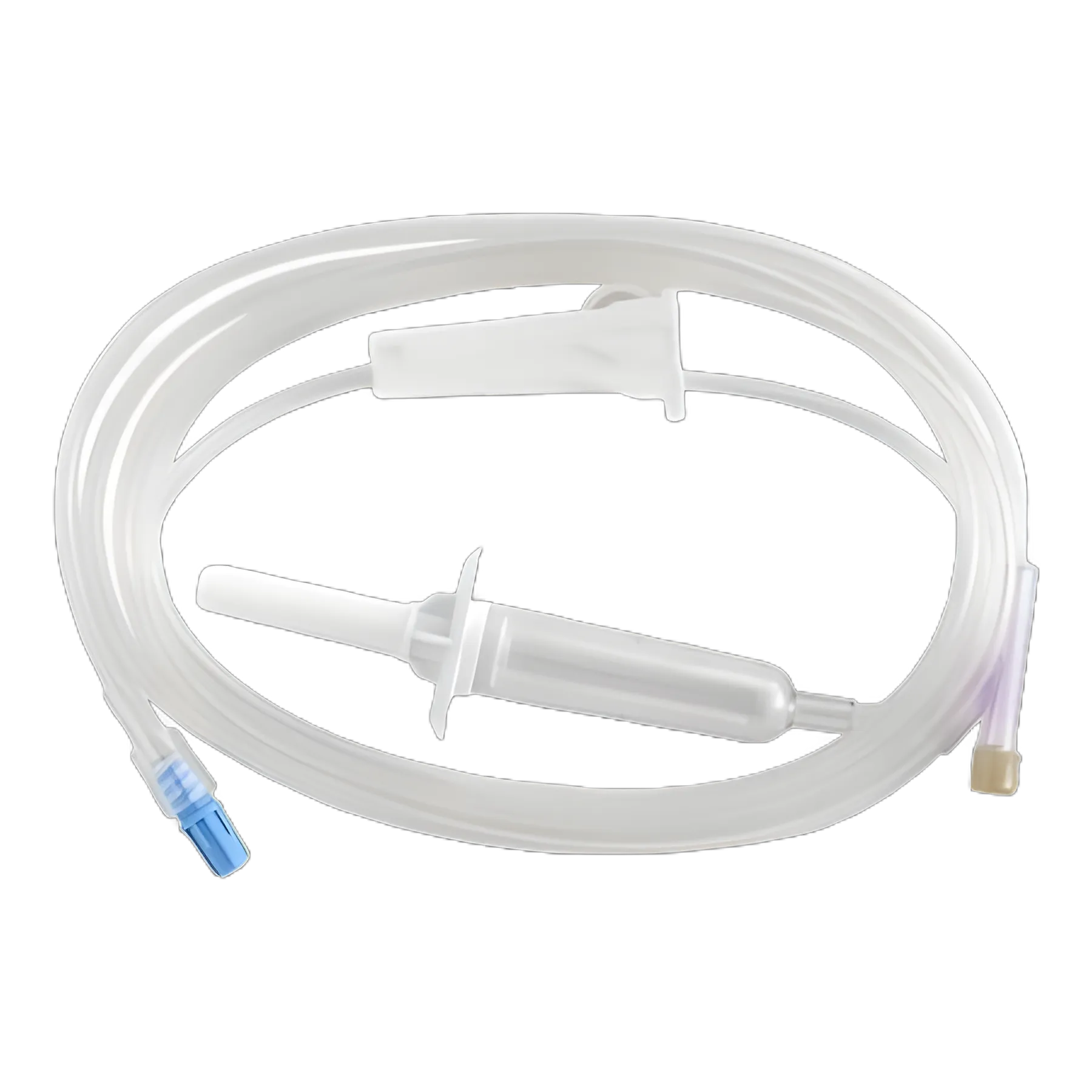 Primary IV Administration Set Kawasumi™ Gravity 1 Port 10 Drops / mL Drip Rate Without Filter 84 Inch Tubing Solution Without Flow Regulator - IV-009Y