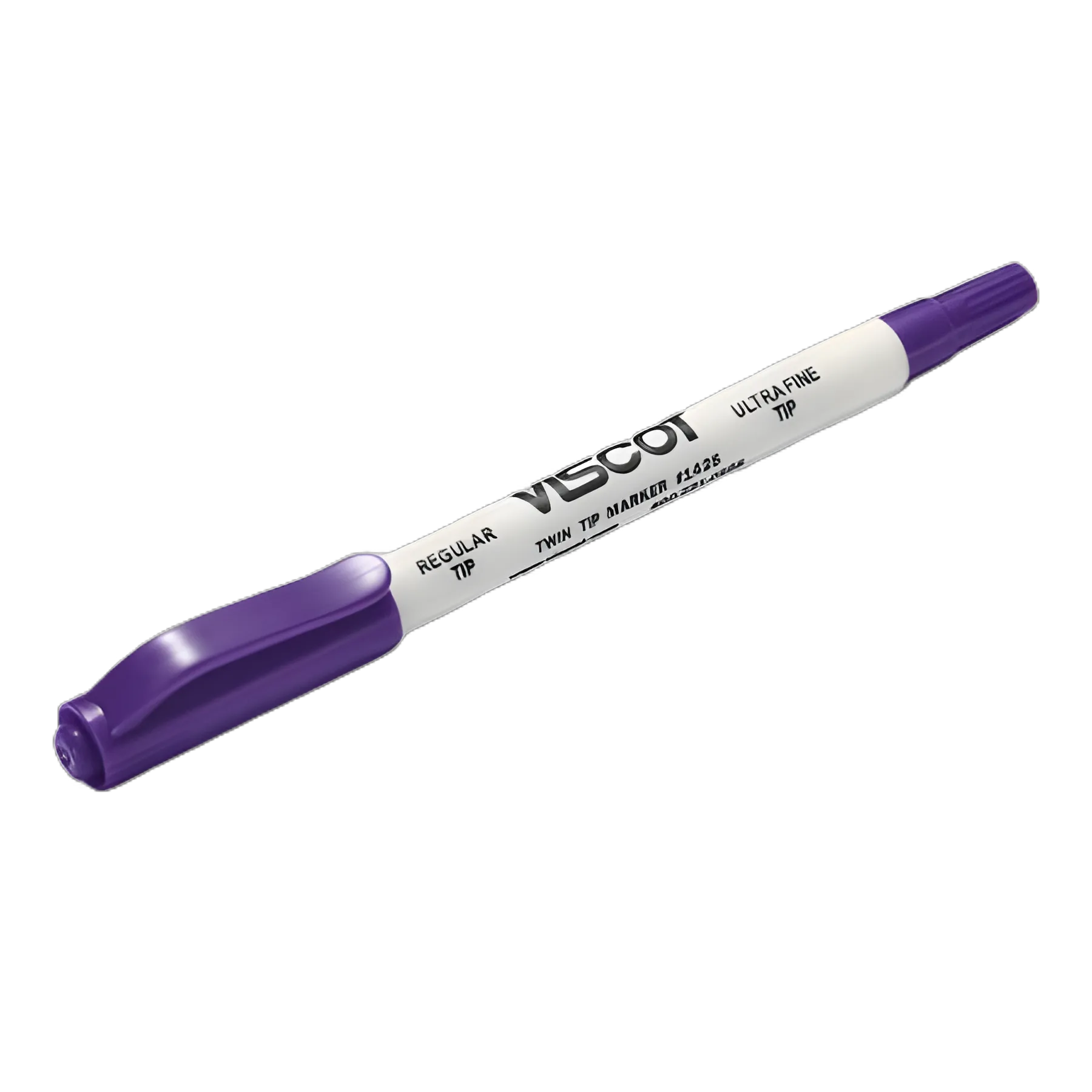 Skin Marker with Ruler Viscot® Twin Tip Gentian Violet / Gentian Violet Ink Sterile Full Size Dual Tip, Regular / Ultra Fine