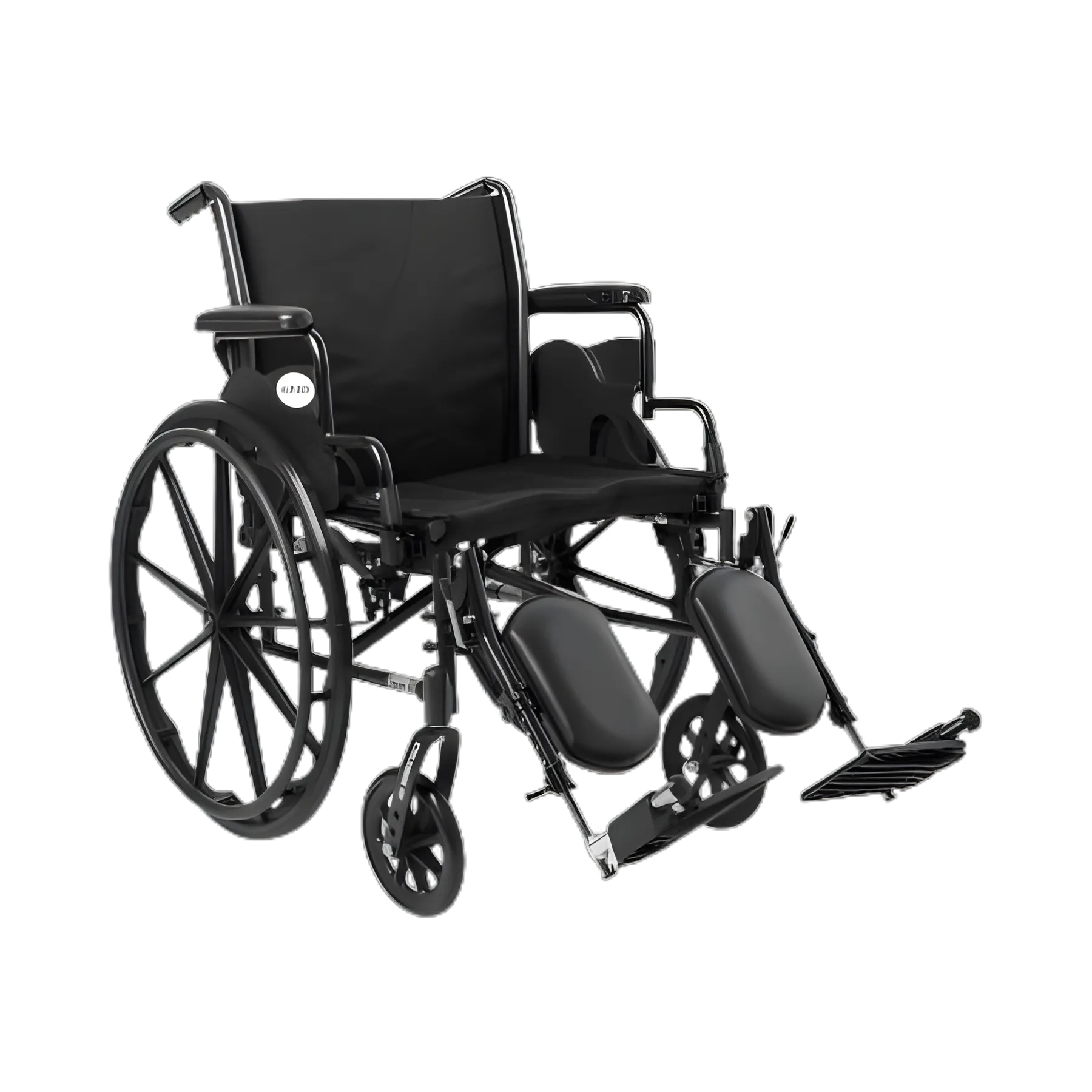 McKesson Lightweight Dual Axle Wheelchair with Desk-Length Arms & Elevating Legrests, 20" Seat, 300 lbs Capacity