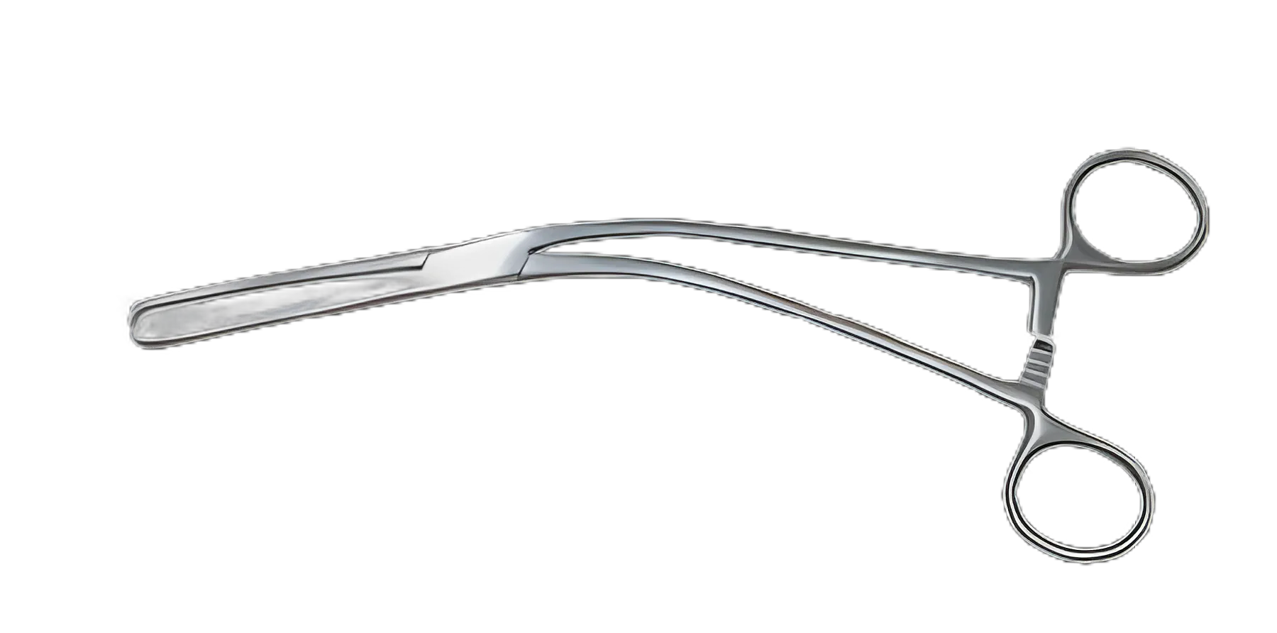 MedGyn German Stainless Steel Tenaculum 9 Inch, 5 X 6 Teeth, Curved, Bierer Angled