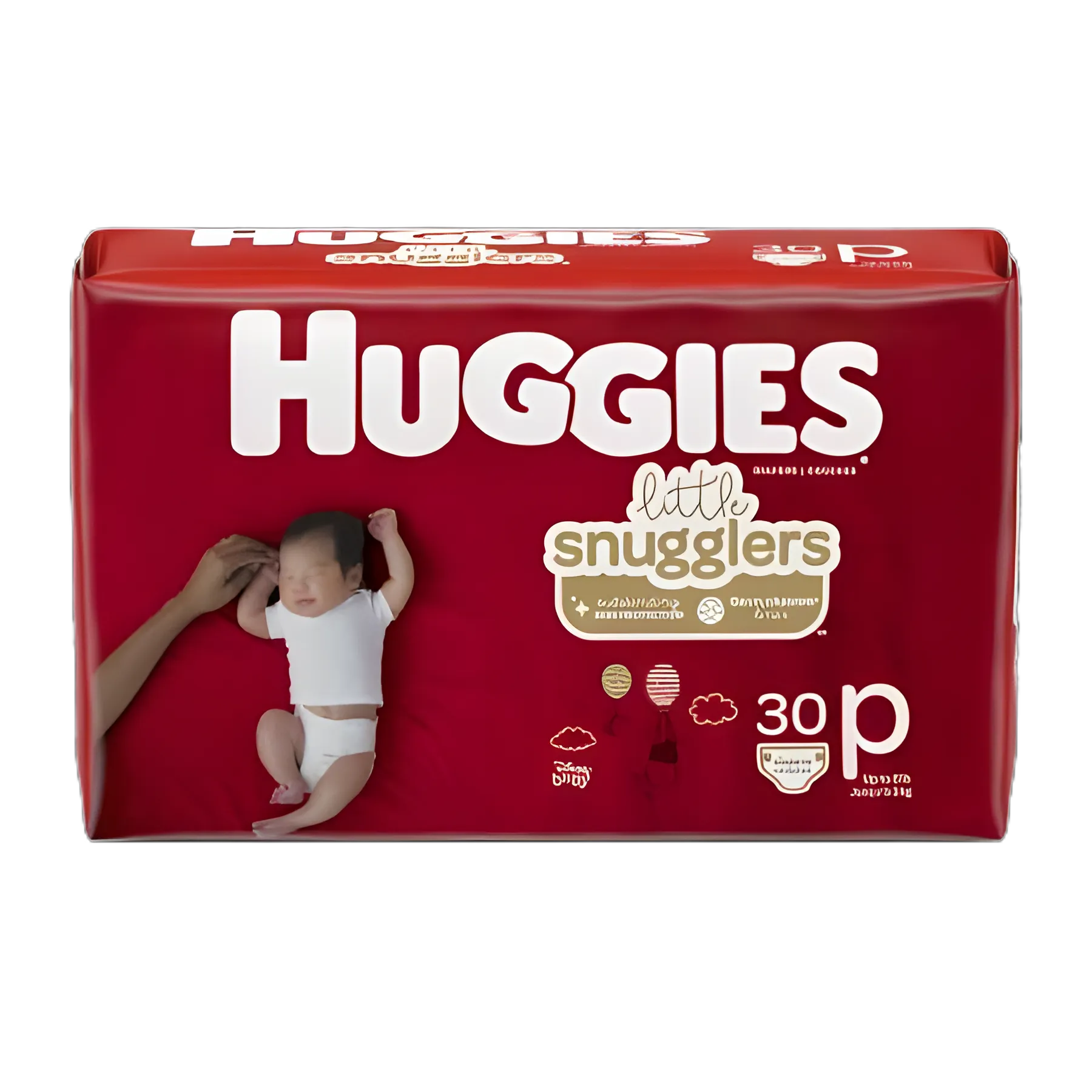 Unisex Baby Diaper Huggies® Little Snugglers Preemie Disposable Heavy Absorbency
