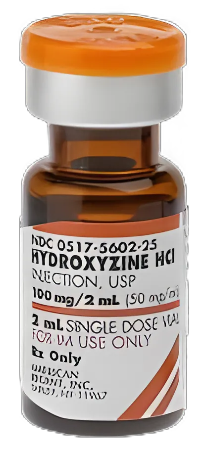 Hydroxyzine HCl 50 mg / mL Injection Single-Dose Vial 2 mL
