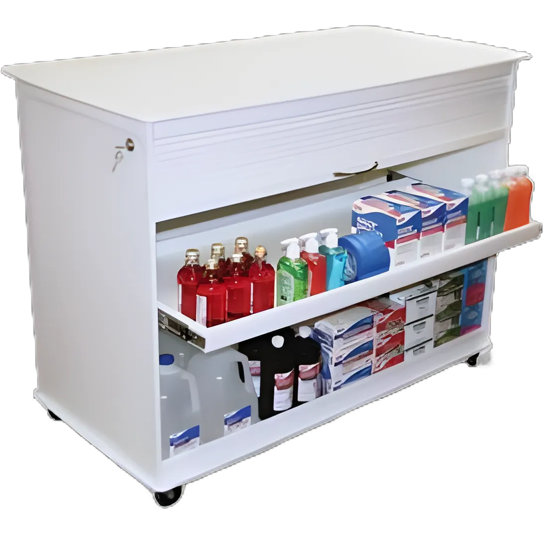 TrippNT™ 50592 Mobile Cart with High-Density Polyethylene Construction for Medical Use