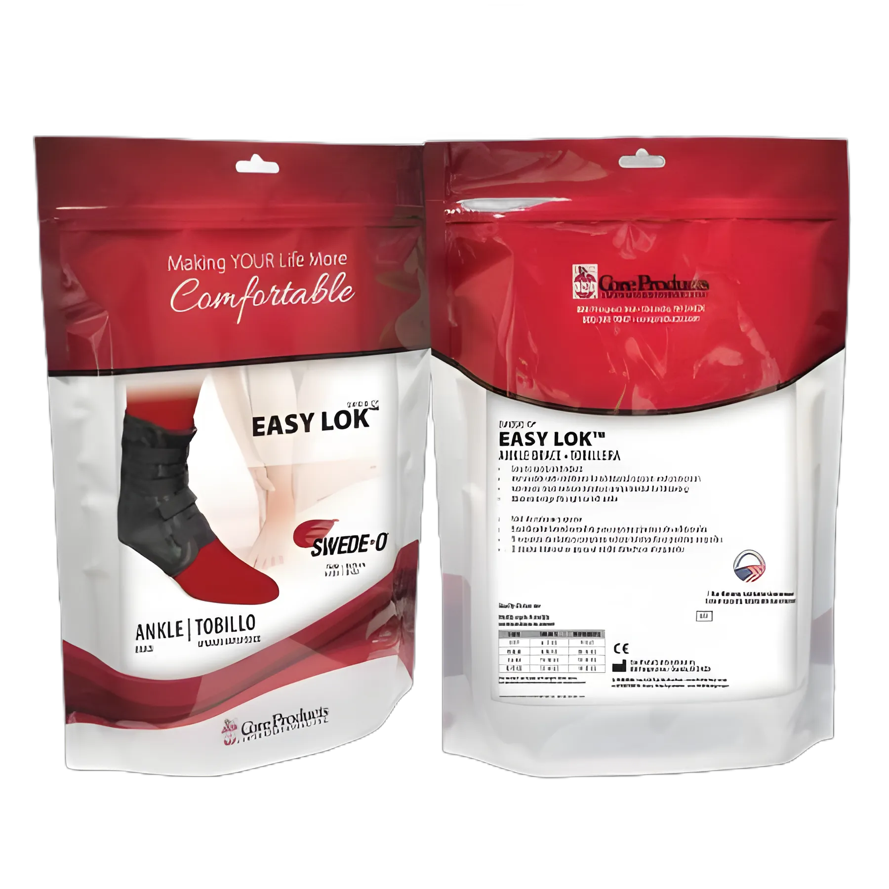 Swede-O Easy Lok Ankle Brace Medium - Adjustable Support for Weak/Injured Ankles