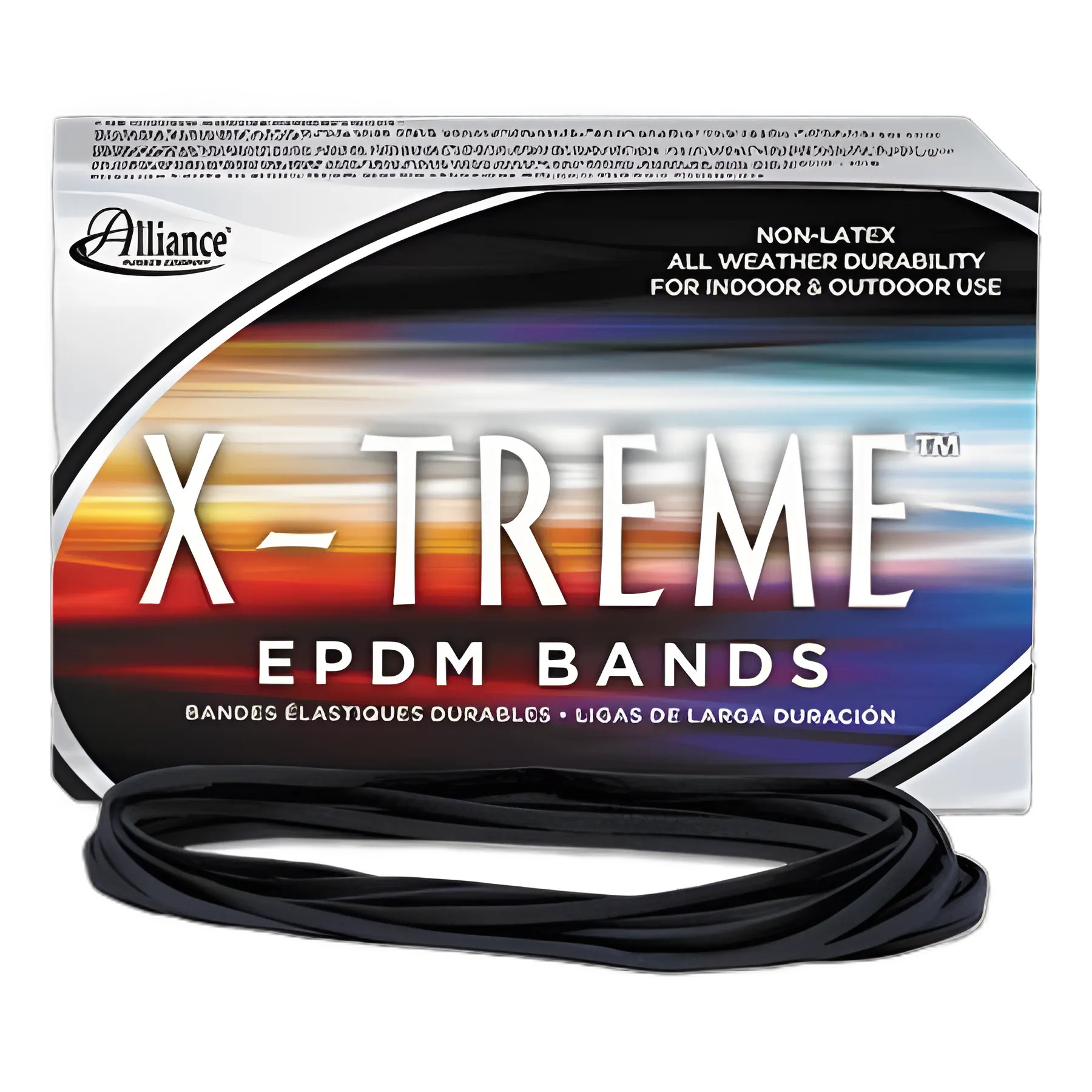 X-Treme Rubber Bands, Size 117B, 0.08" Gauge, Black, 1 lb Box, 200/Box