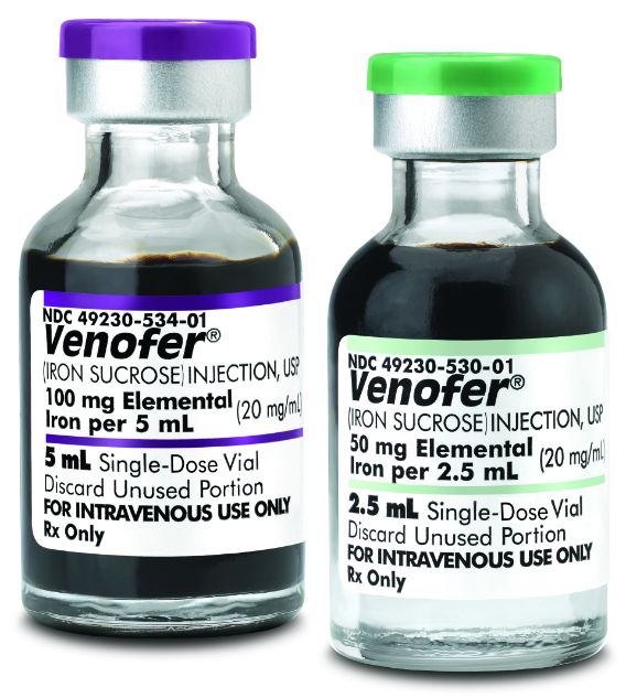 Venofer® Iron Sucrose 20 mg / mL Injection Single-Dose Vial 5 mL - 49230053410